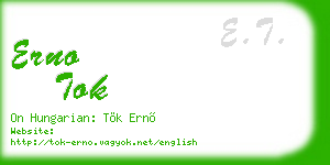 erno tok business card